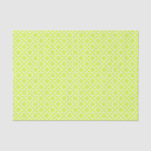 Chartreuse and White Geometric Pattern Tissue Paper