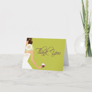 Chartreuse Bridal shower wine Thank you Card