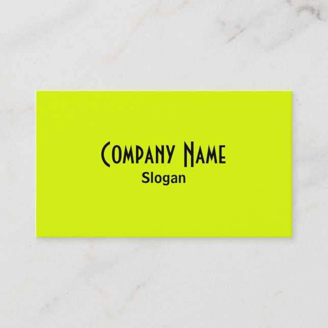 Chartreuse Business Card (Front)