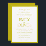 Chartreuse Elegant Classic Wedding Parents Host Invitation<br><div class="desc">Make your wedding announcement unforgettable with our Formal Elegant Wedding Invitation Template. Perfectly crafted for parents hosting the special day, this chartreuse green and white invitation features a simple frame and elegant typography for the spouse's names and the wedding information. Fully customisable, this template allows you to personalise every detail...</div>