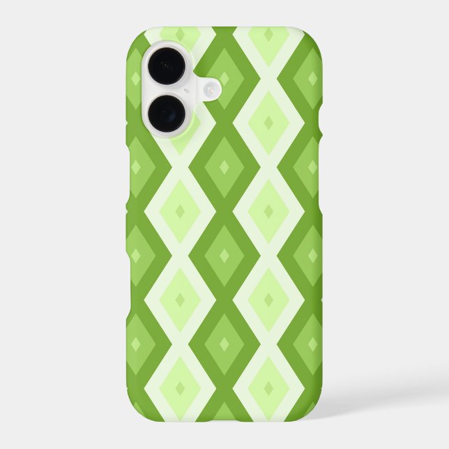 Chartreuse green diamond pattern (Back)