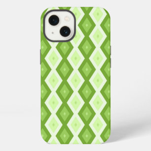 Chartreuse green diamond pattern Case-Mate iPhone 13 Case