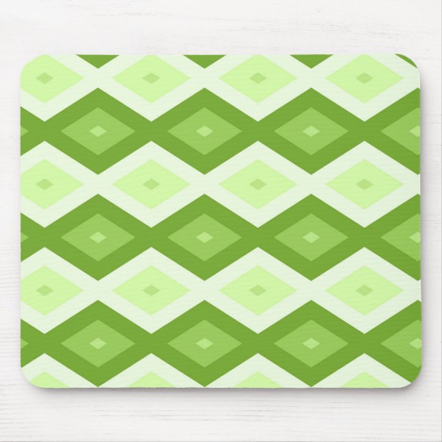 Chartreuse green diamond pattern mouse pad (Front)