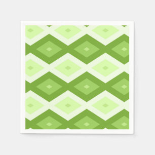 Chartreuse green diamond pattern napkin