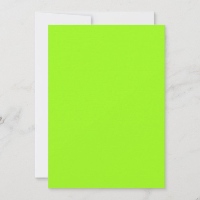 Chartreuse Green  Invitation (Front)