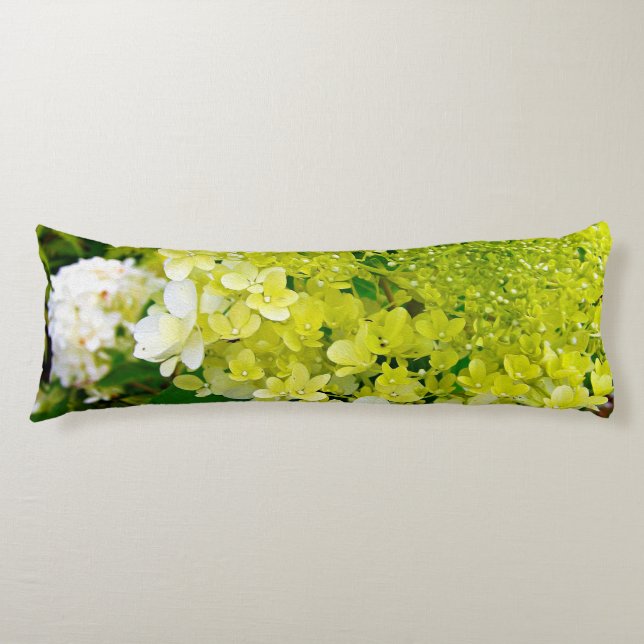 Chartreuse Green, Limelight Hydrangea, Body Cushion (Front)