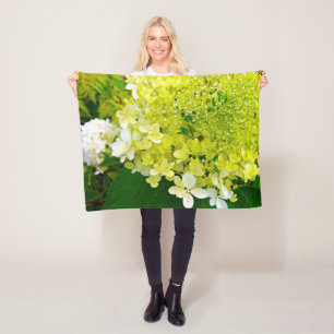 Chartreuse Green, Limelight Hydrangea, Fleece Blanket