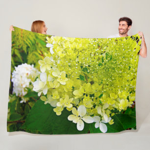 Chartreuse Green, Limelight Hydrangea, Fleece Blanket