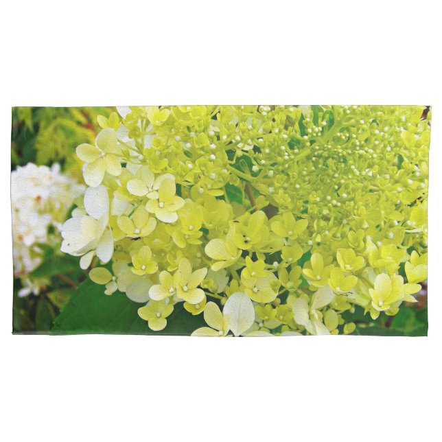 Chartreuse Green, Limelight Hydrangea, Pillowcase (Front-Left)