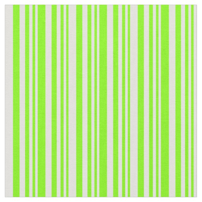 Chartreuse & Light Cyan Striped Pattern Fabric (Close Up)