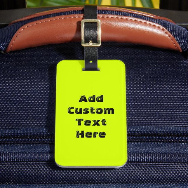 Chartreuse Luggage Tag (Front Insitu 2)