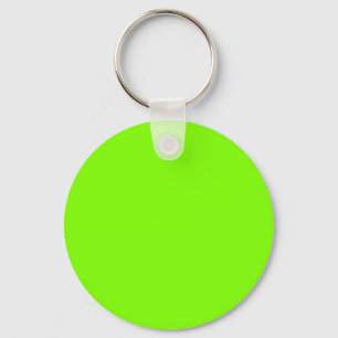 Chartreuse (Neon Green) 7FFF00 Color - Name Option Key Ring
