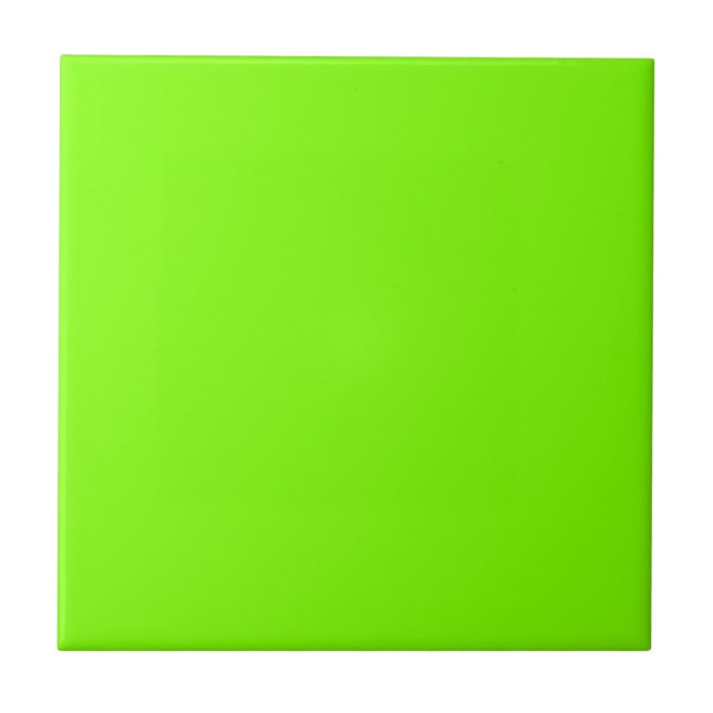 Chartreuse/Neon Green 7FFF00 Colour & Image Option Tile (Front)