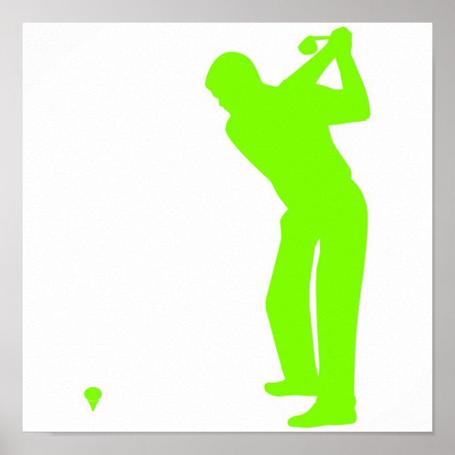 Chartreuse, Neon Green Golf Poster (Front)