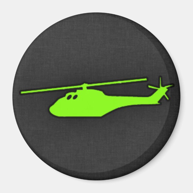 Chartreuse, Neon Green Helicopter Magnet (Front)