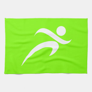 Chartreuse, Neon Green Running Tea Towel