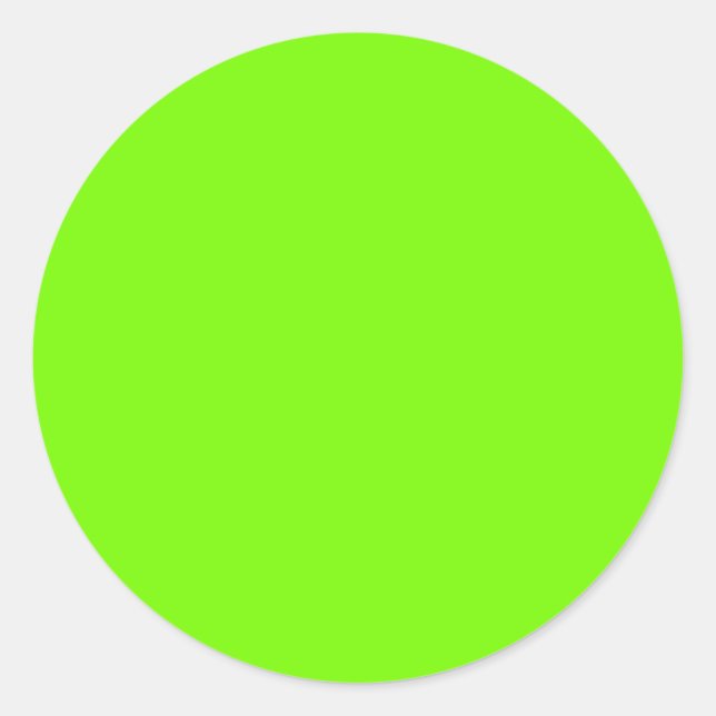 Chartreuse Neon Yellow Green Colour Only Tools Classic Round Sticker (Front)