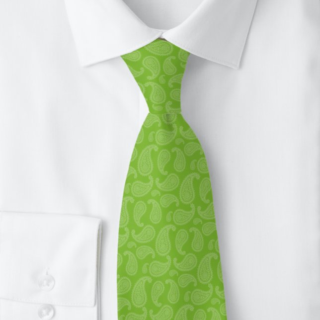 Chartreuse Paisley Tie (Creator Uploaded)