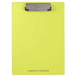 Chartreuse Personalised Name Back to School Study Clipboard