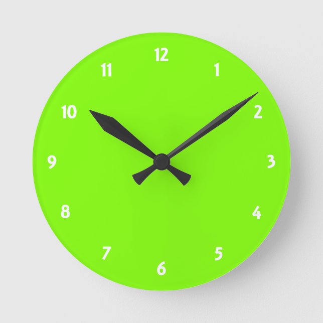 Chartreuse Round Clock (Front)