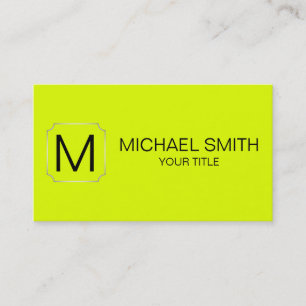 Chartreuse (traditional) colour background business card
