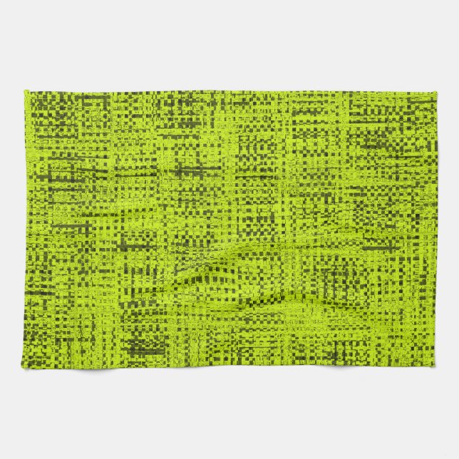 Chartreuse Tweed Tea Towel (Horizontal)