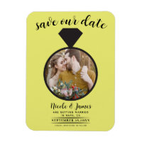 Chartreuse Wedding Ring Photo Save the Date