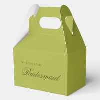 Chartreuse Will You Be My Bridesmaid Proposal Box