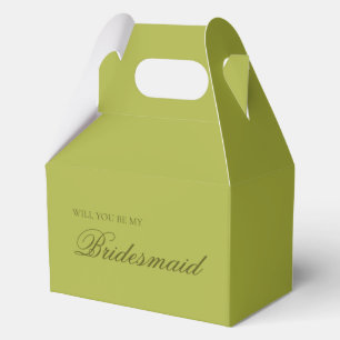 Chartreuse Will You Be My Bridesmaid Proposal Box