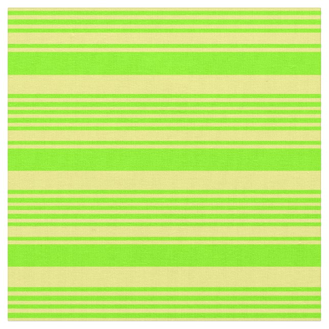 Chartreuse & Yellow Lines Fabric (Close Up)