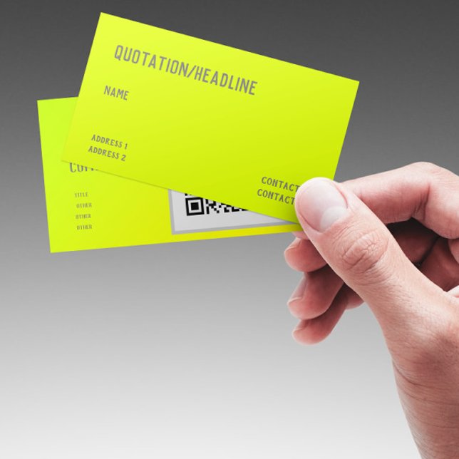 chartreuse yellow  -  QR code  - Business Card (Creator Uploaded)