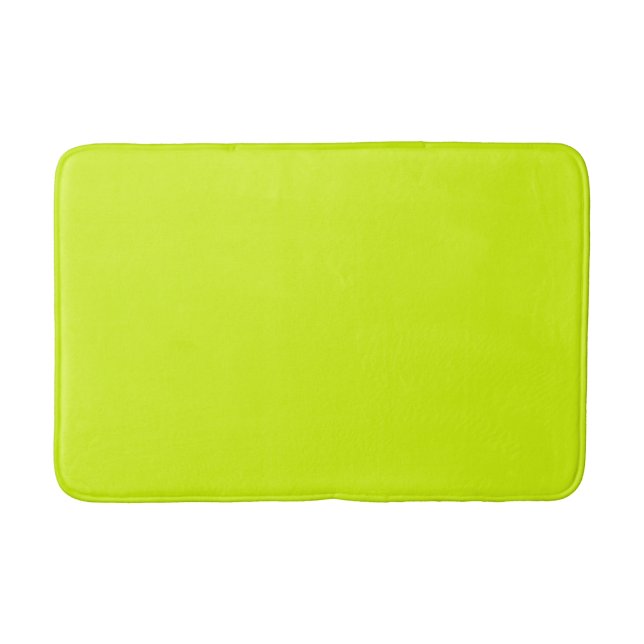  Chartreuse Yellow (solid colour)  Bath Mat (Front)