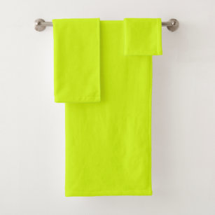  Chartreuse Yellow (solid colour)  Bath Towel Set