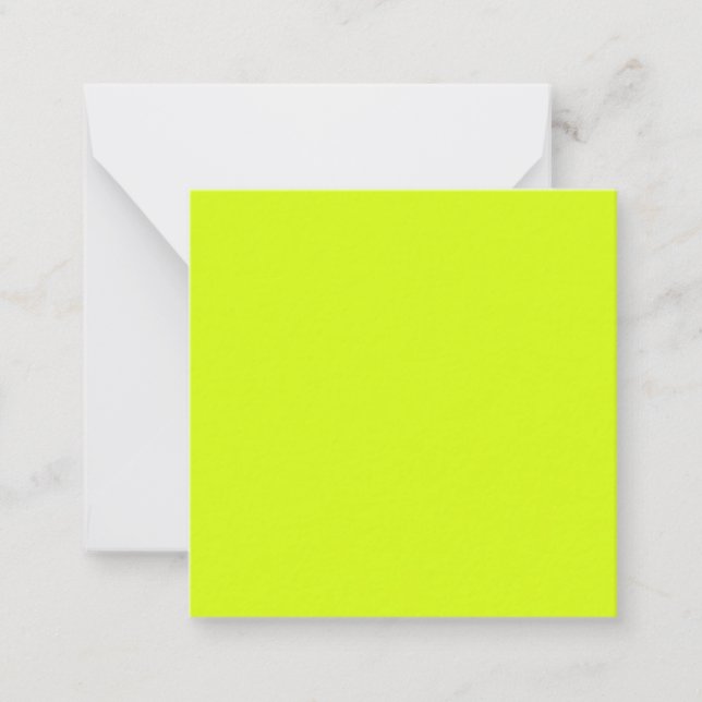  Chartreuse Yellow (solid colour)  Card (Front)