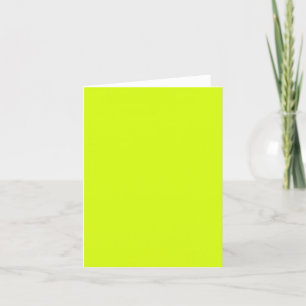 Chartreuse Yellow solid colour Thank You Card