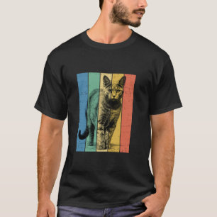 Chartreux Cat Portrait Vintage Style Mom Dad Long  T-Shirt
