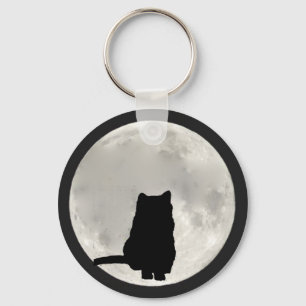 Chartreux Full Moon Key Ring