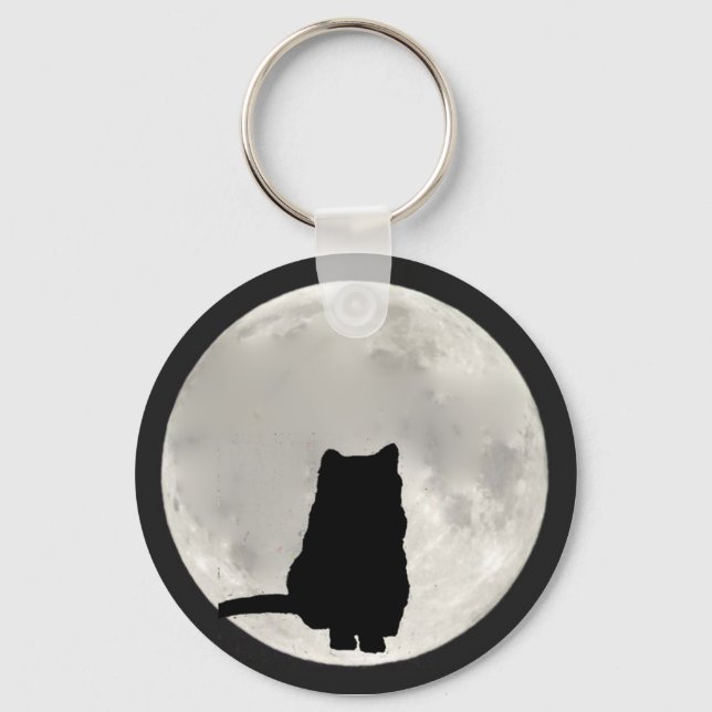 Chartreux Full Moon Key Ring (Front)