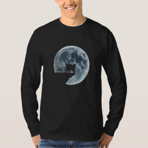 Chartreux Halloween Costume Moon Silhouette T-Shirt