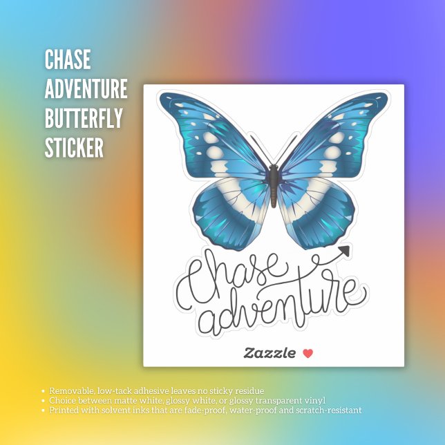 Chase Adventure Butterfly Custom-Cut Vinyl Sticker (Chase Adventure Butterfly Custom-Cut Vinyl Sticker)