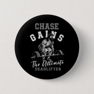 Chase Gains Jesus The Ultimate Deadlifter Funny Mo 6 Cm Round Badge