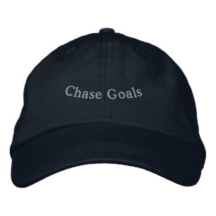 Chase Goals Stylish Motivation Mode Navy Color-Hat Embroidered Hat