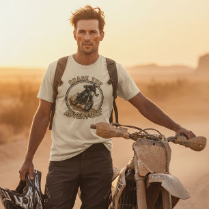 Chase The Adventure   Retro Dual-Sport Motorcycle T-Shirt