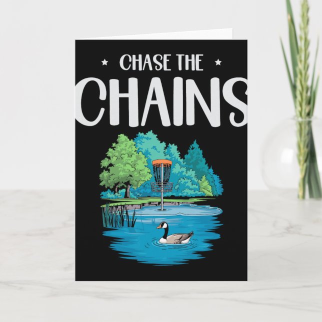 Chase The Chains Disc Golf Scenic Nature  Card (Front)