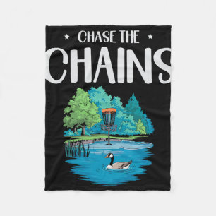Chase The Chains Disc Golf Scenic Nature  Fleece Blanket