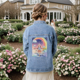 "Chase the Colours: Rainbow-Inspired Denim Jacket