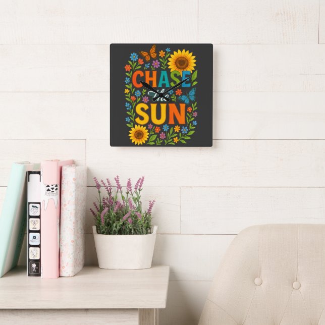 Chase the sun Wall Clock (Reading Room)