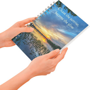 Chase The Sunrise Lake Notebook