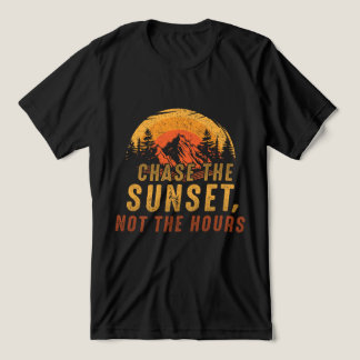 Chase the sunset, not the hours Tri-Blend shirt