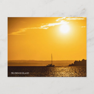 Chase Way Sunset Prudence Island Postcard